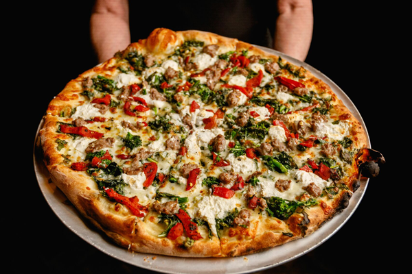 Fresh pizza at Alfredo's Italian Kitchen Somerville MA